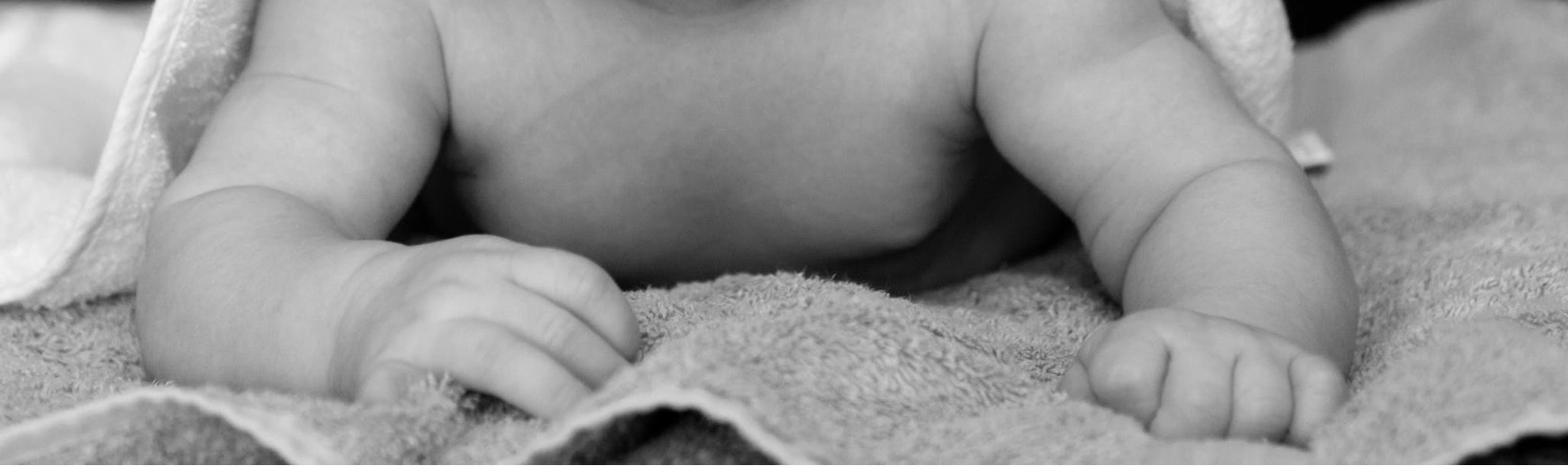 baby chest and hands